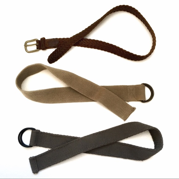 Red Tulips Bags Other - 3pc Adjustable Boys Belts Sz 5-7 Leather & Canvas